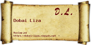 Dobai Liza névjegykártya